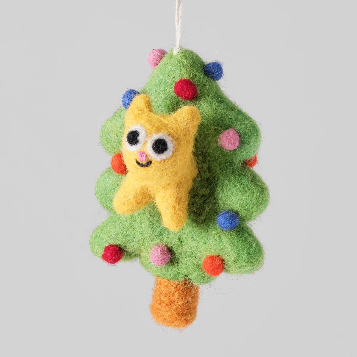 Bobby, Cat In A Tree Hanging Felt Ornament