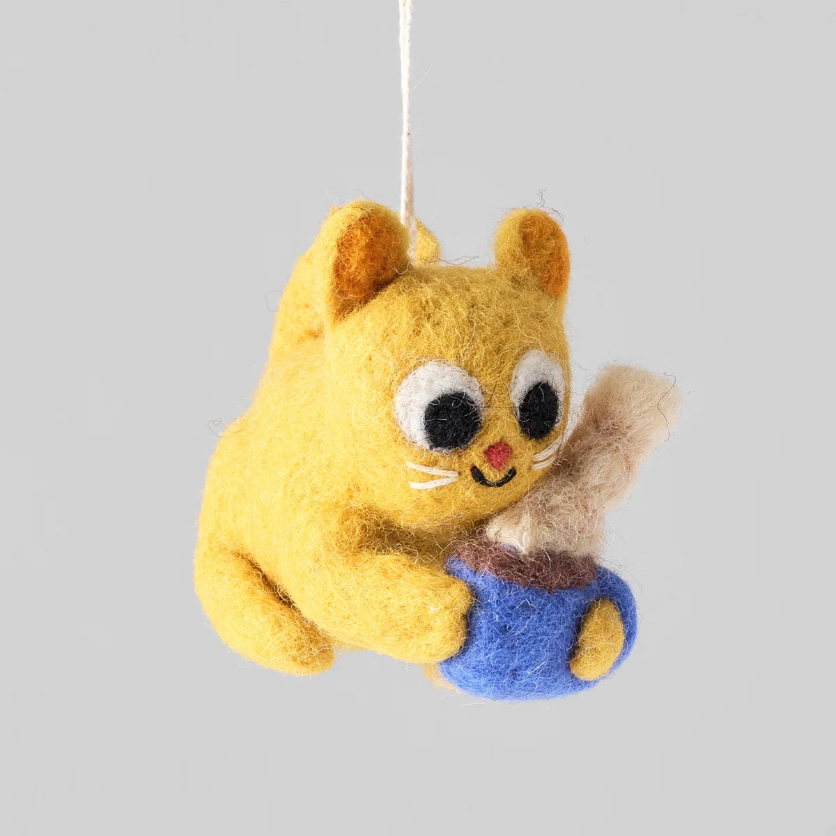Chino, Cat and Mug Hanging Felt Ornament