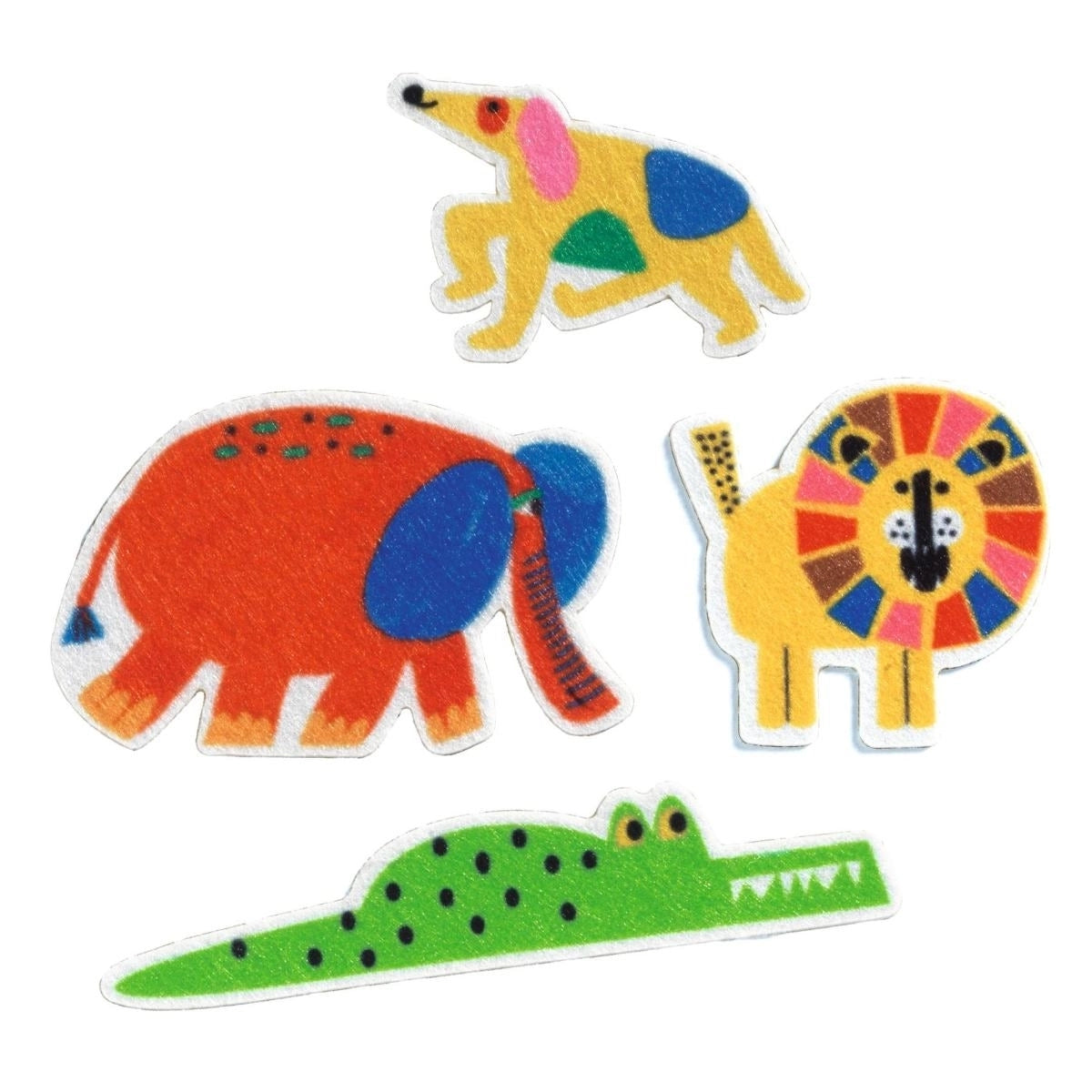 60 felt stickers - Animals everywhere