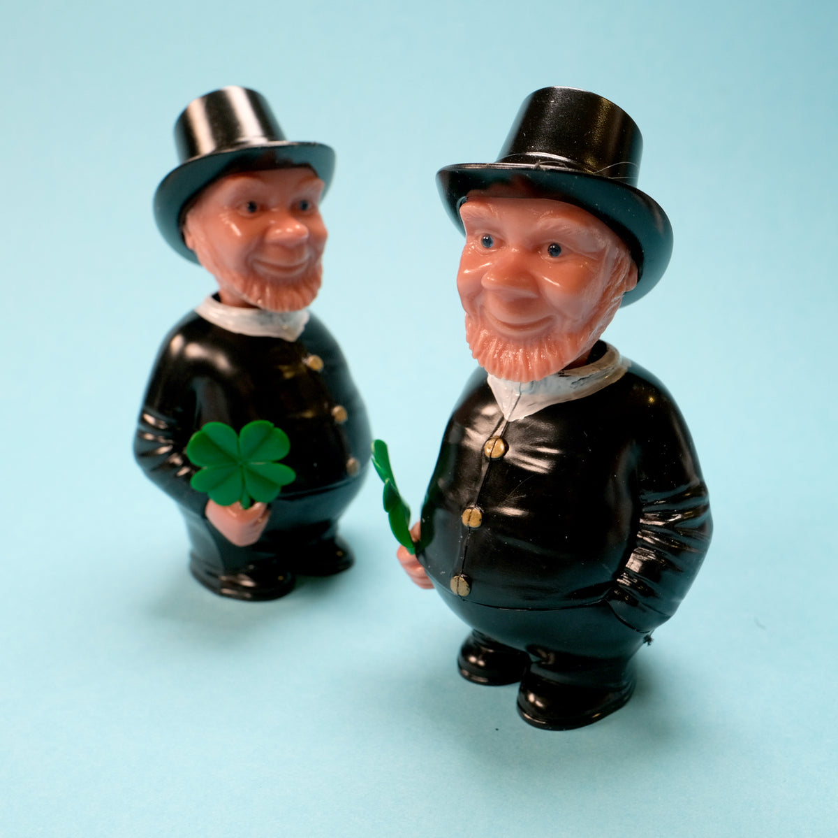Wackelfigur Schornsteinfeger mit Kleeblatt