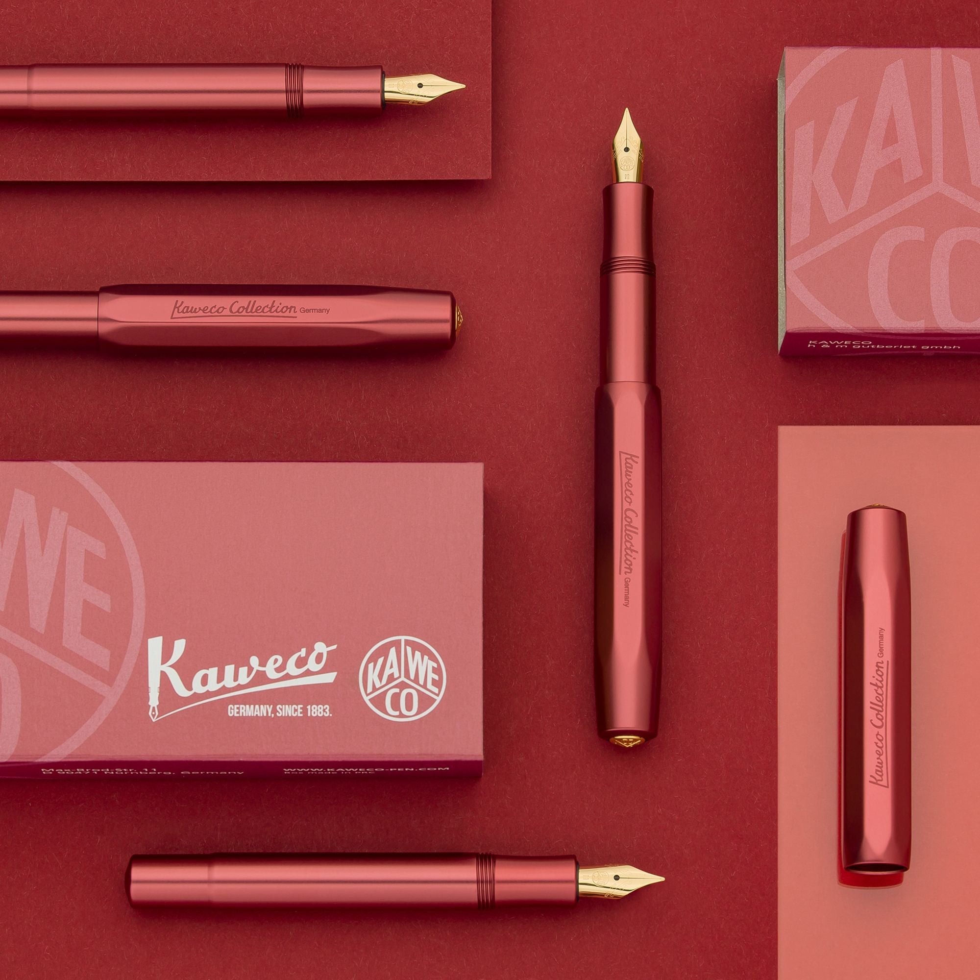 Kaweco AL SPORT Fountain Pen Deep Red