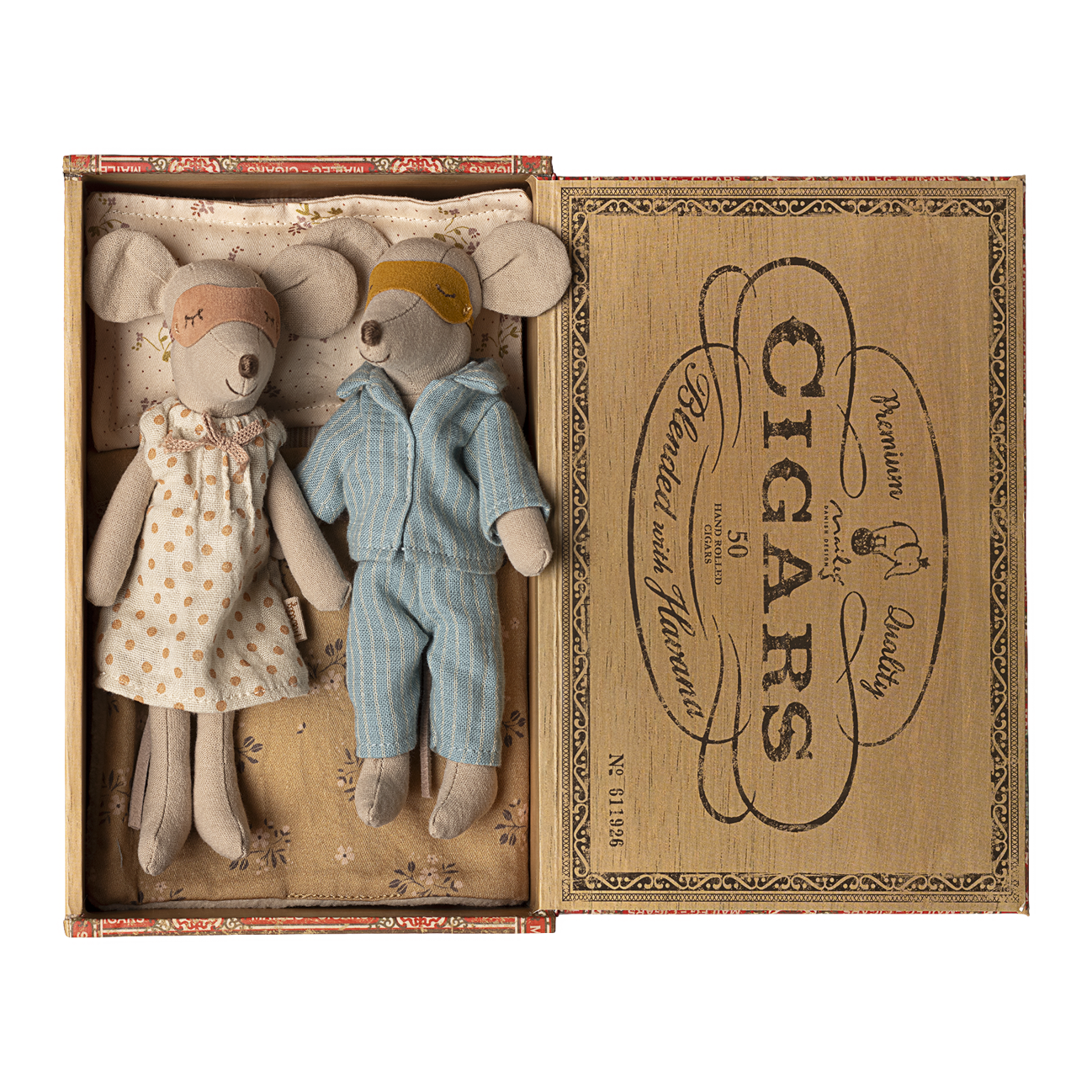 Mum and dad mice in cigarbox