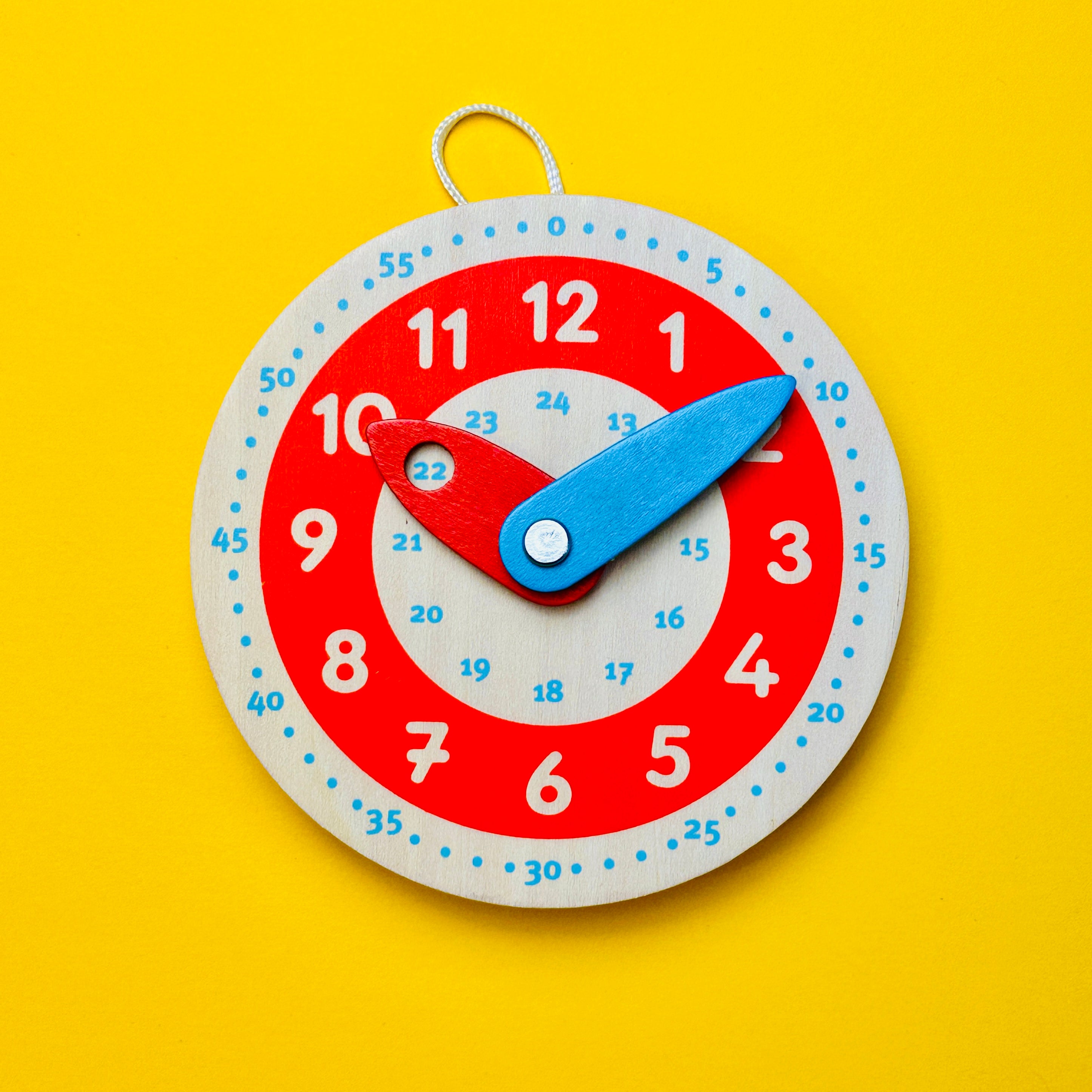 Wooden learning clock