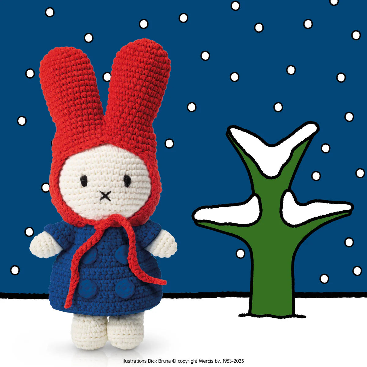 Handmade Miffy - Blue coat and red hat