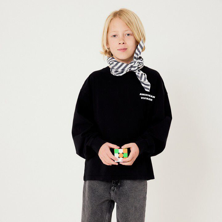 KID'S T-SHIRT FIZVALLEY - BLACK