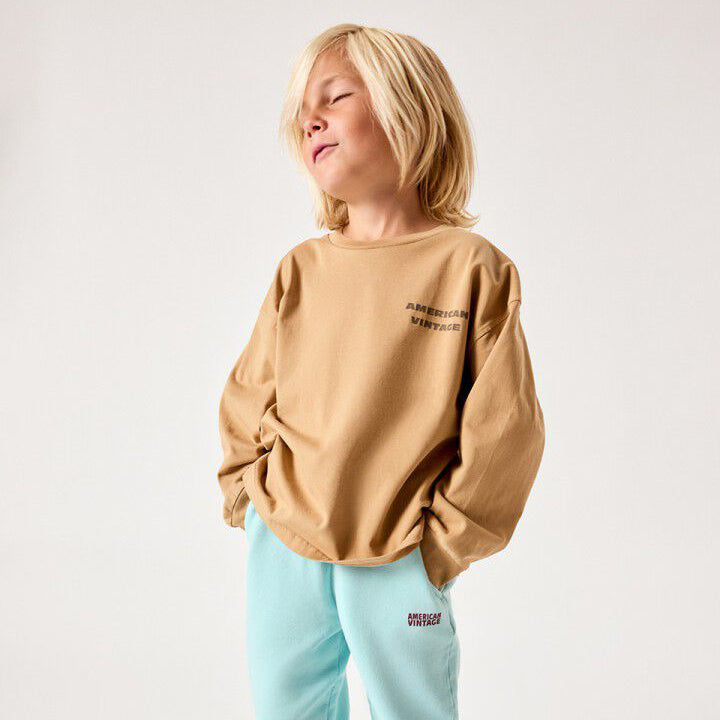 KID'S T-SHIRT FIZVALLEY - VINTAGE PEANUT BUTTER