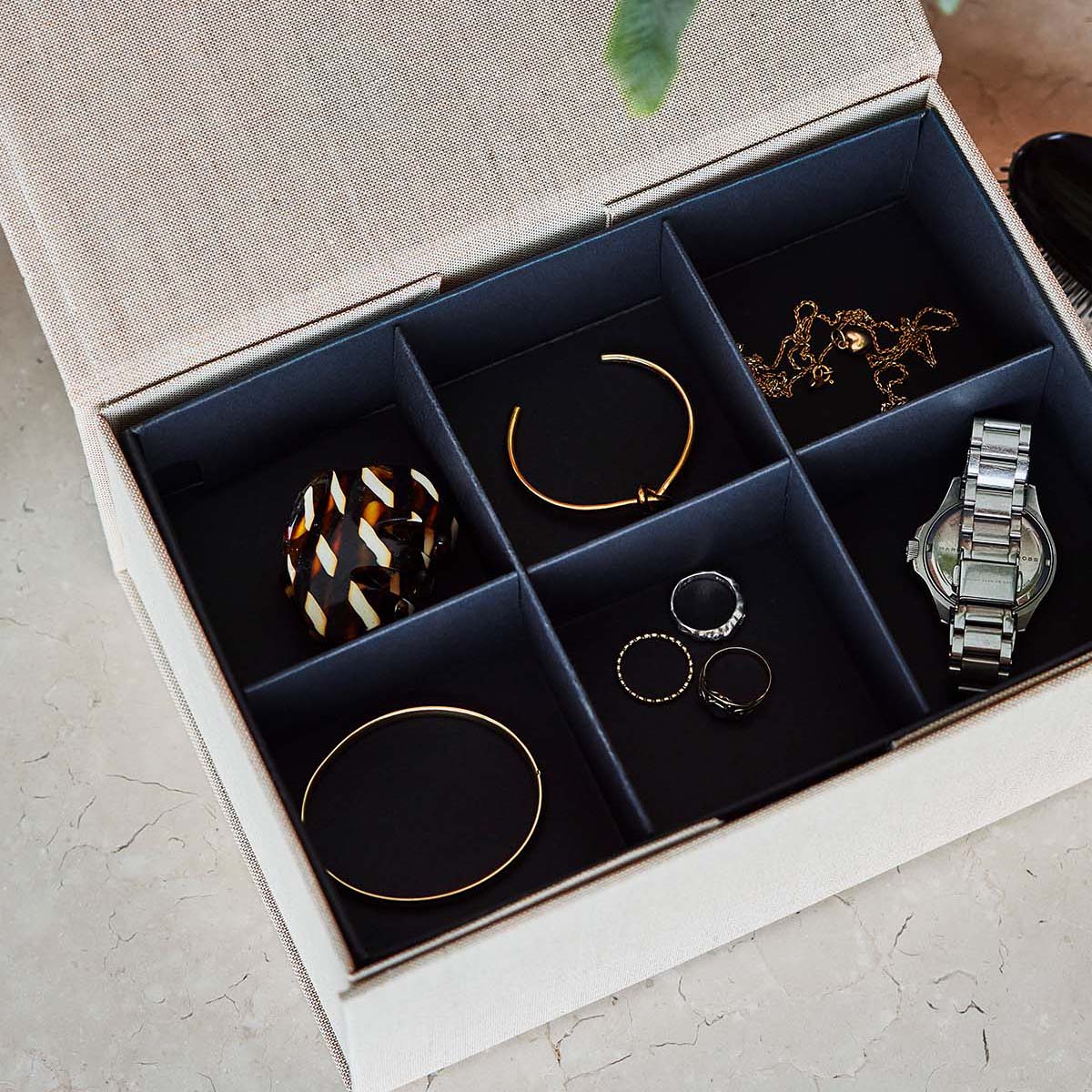 Hako Jewelry Storage Box - Optic blue