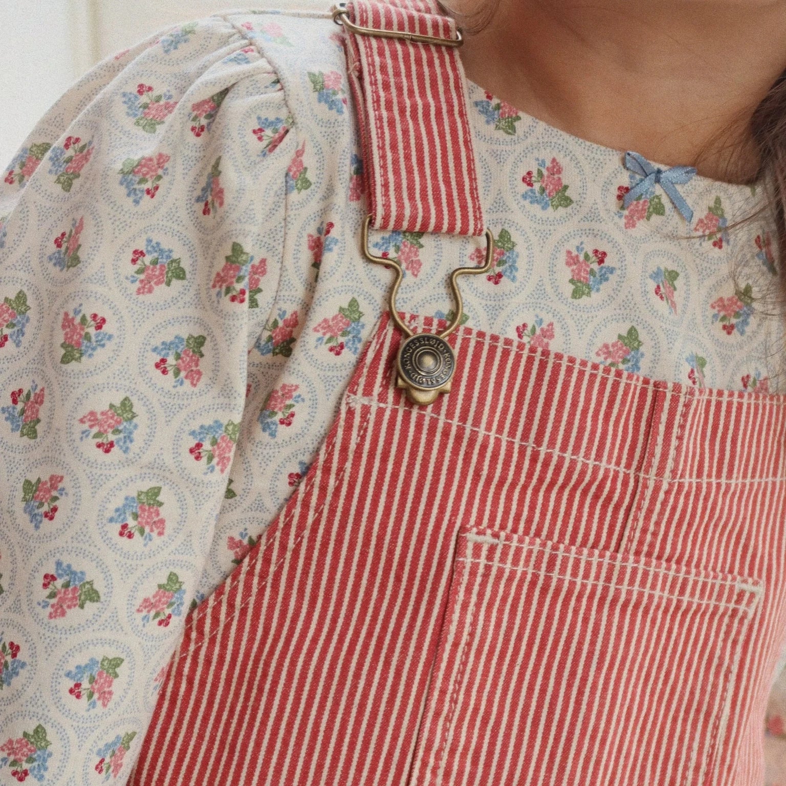 LUC SPENCER DRESS - MILK ROUGE STRIPE