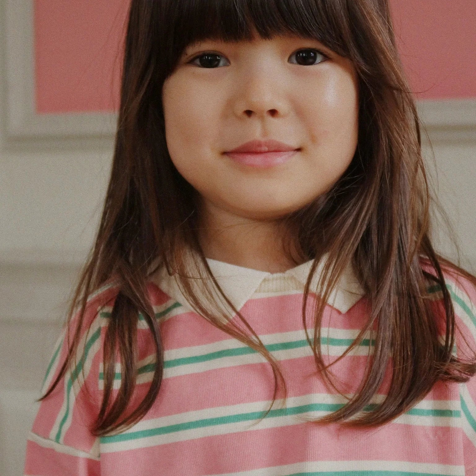 SPOTTY LS POLO - BLUSH BOUND STRIPE