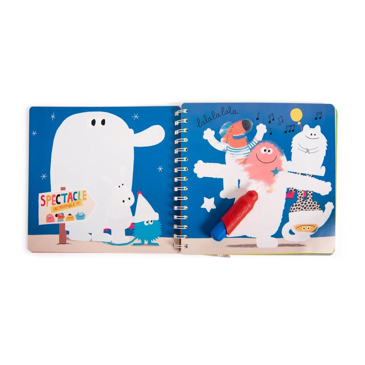 Coloring book with magic brush