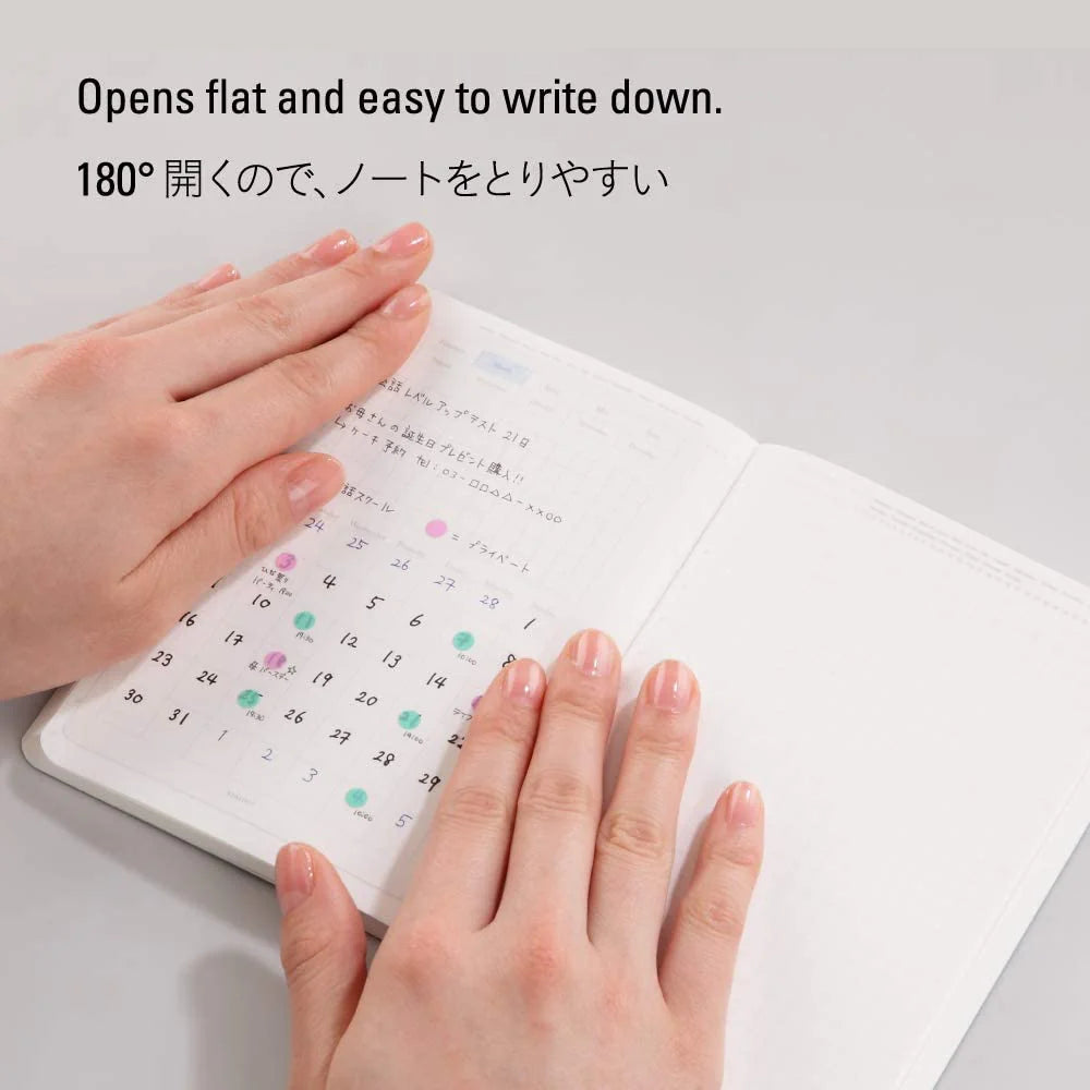 1/2 year notebook gridded A6