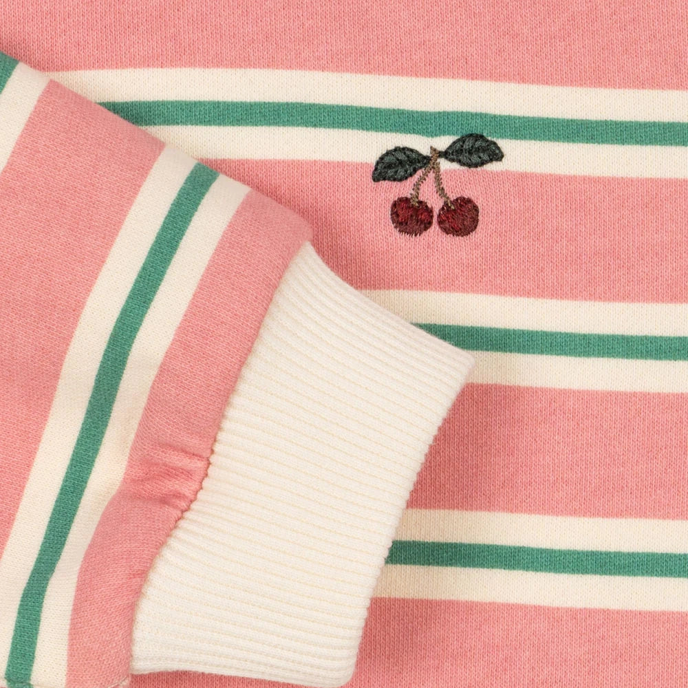 SPOTTY LS POLO - BLUSH BOUND STRIPE