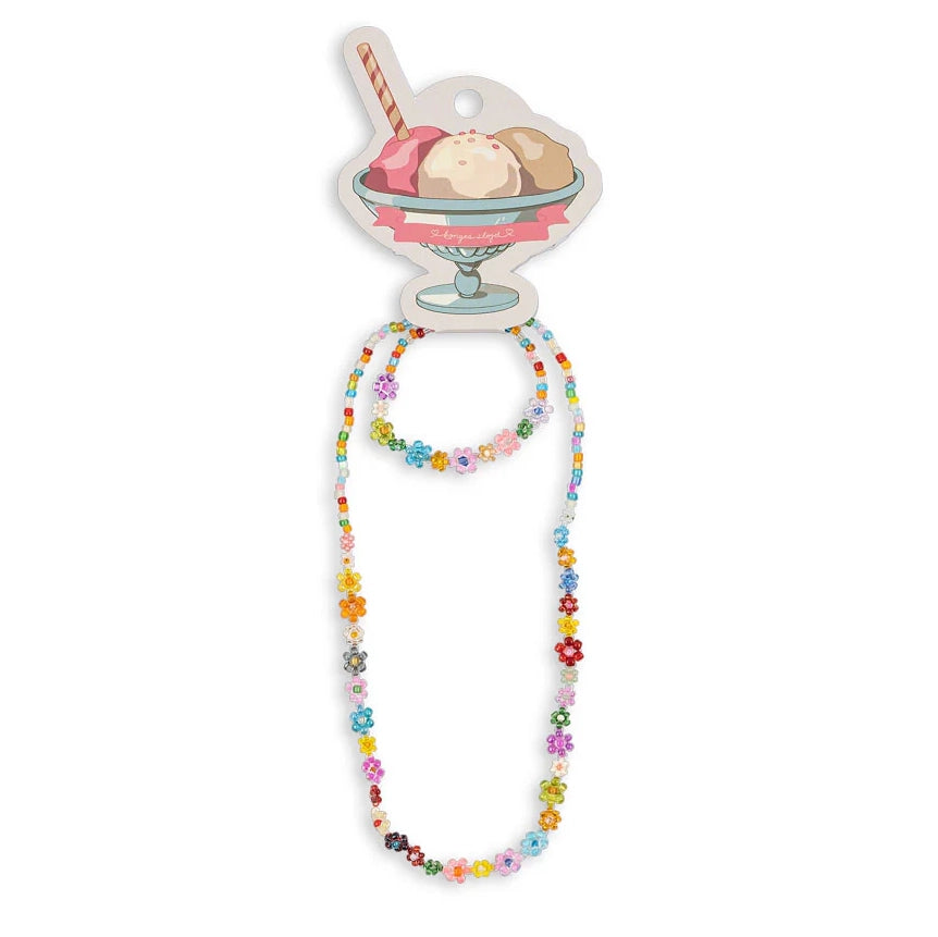 FLOWER FIELD NECKLACE AND BRACELET SET