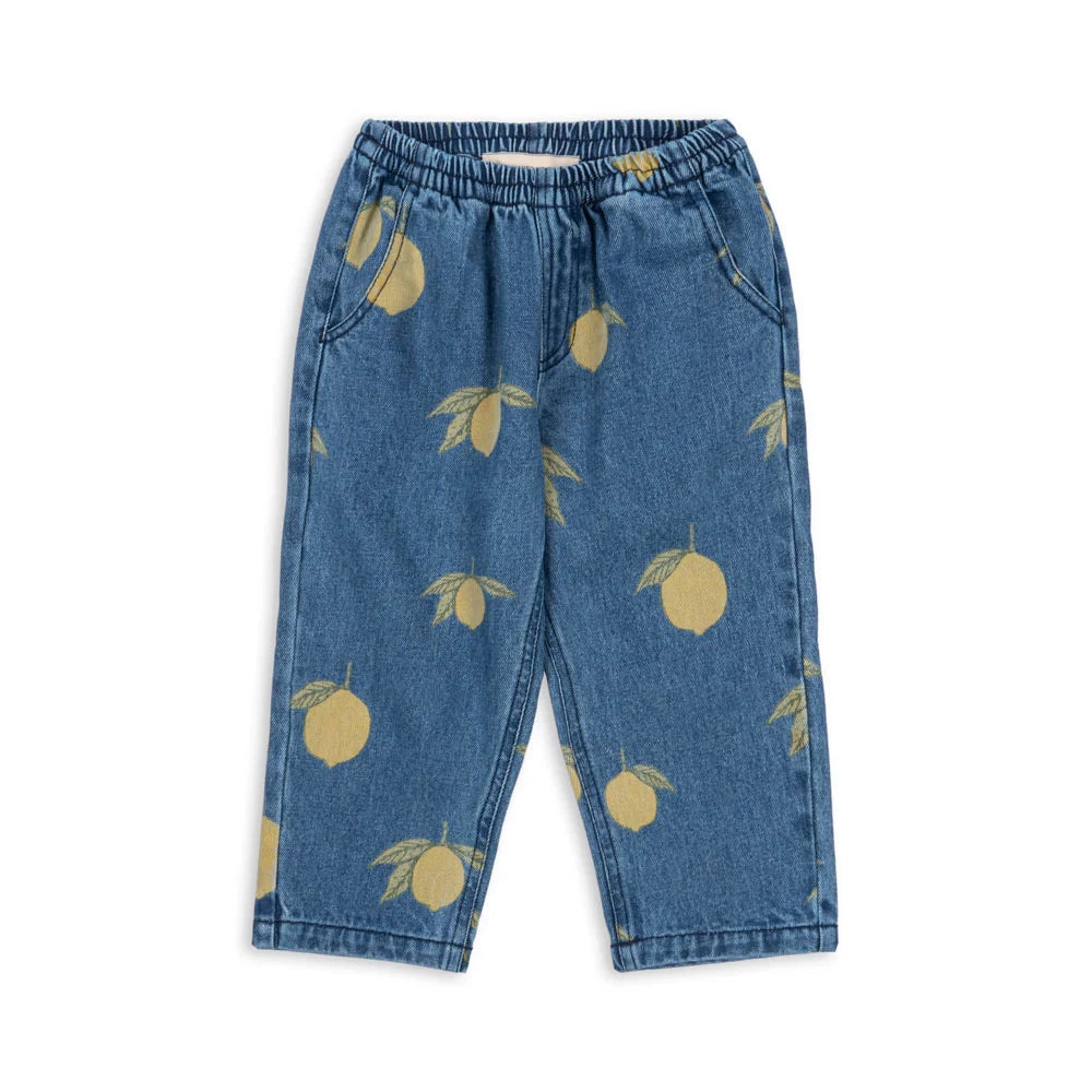 MAGOT FRILL PANTS GOTS - LEMON DENIM