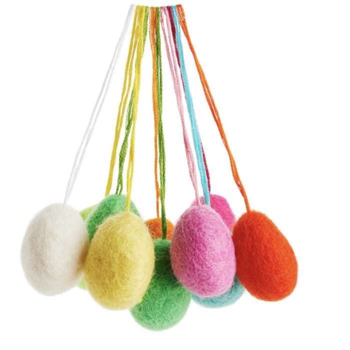 FELT EGGS Easter ornament 10 pieces