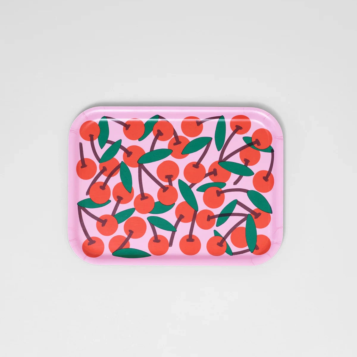 Pink Cherries Mini Rectangle Tray