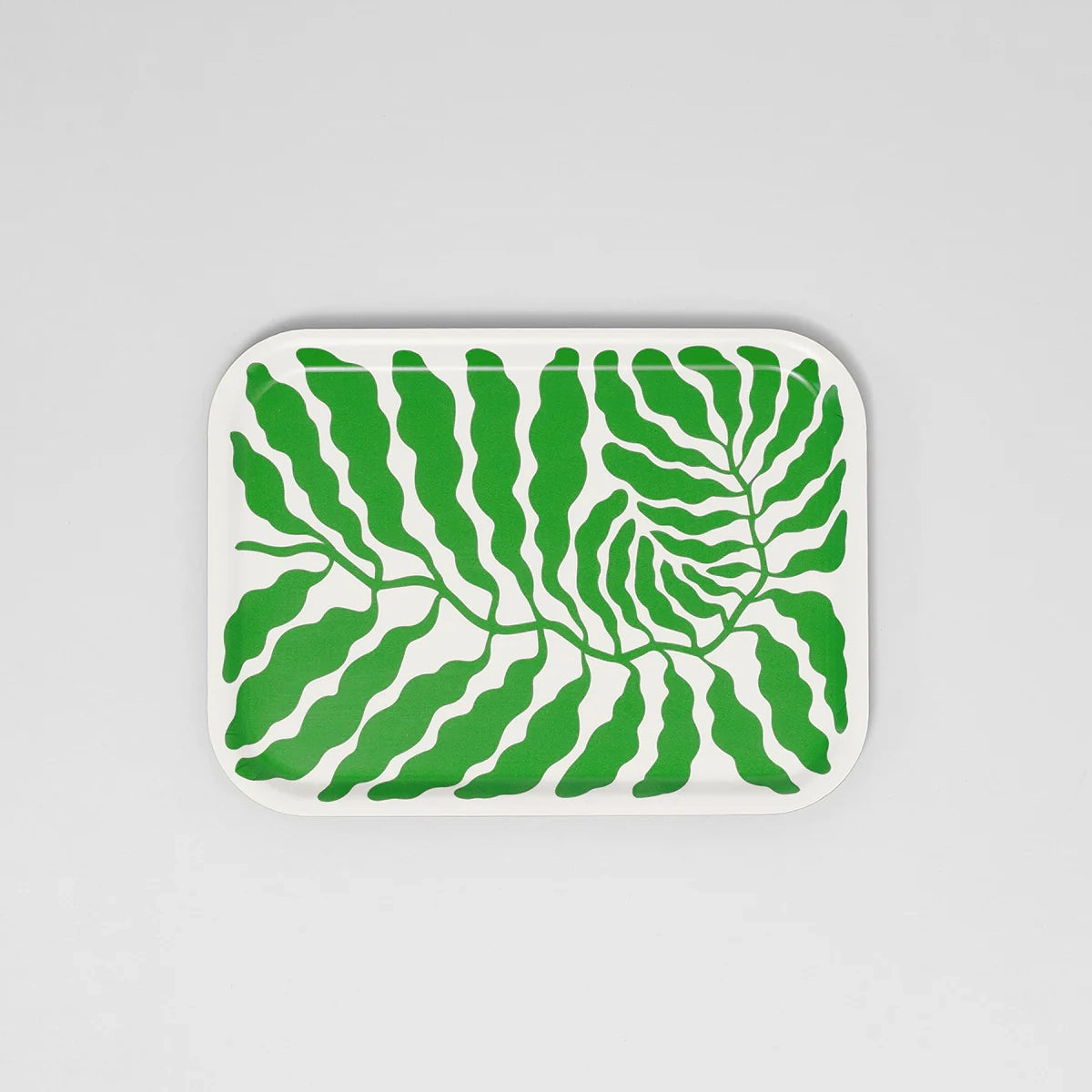 Leaves Spring Green Mini Rectangle Tray