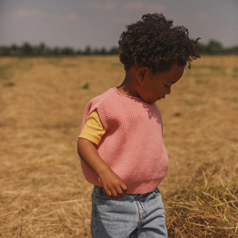KIDS Harvey Merino Vest - Bubblegum