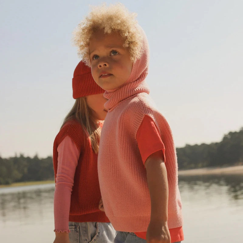 KIDS Harvey Merino Vest - Bubblegum