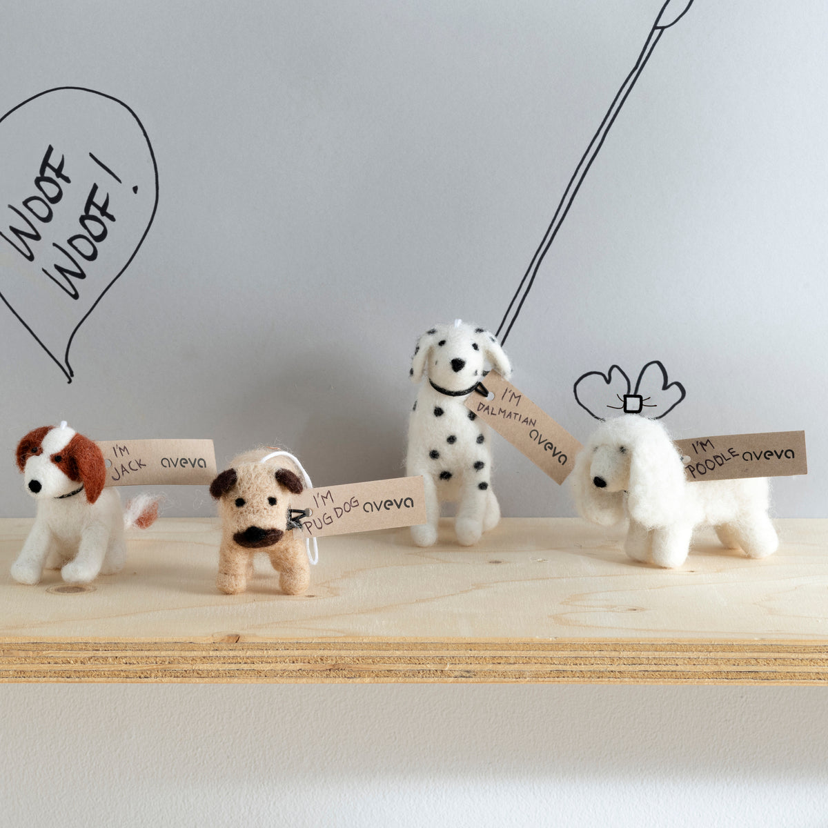 LITTLE HANGINGS POODLE Hanging Felt