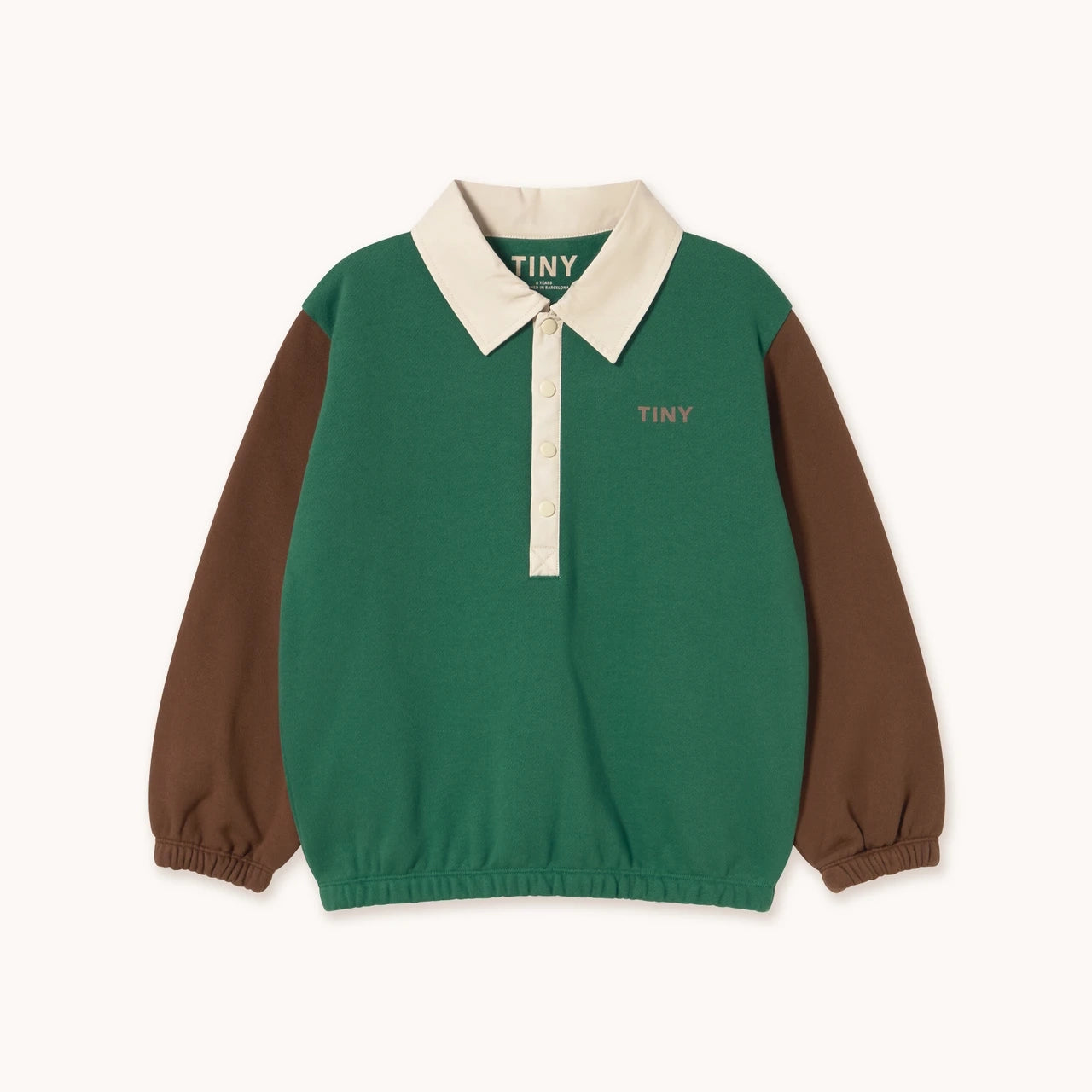 COLOR BLOCK POLO SLEEVE TEE