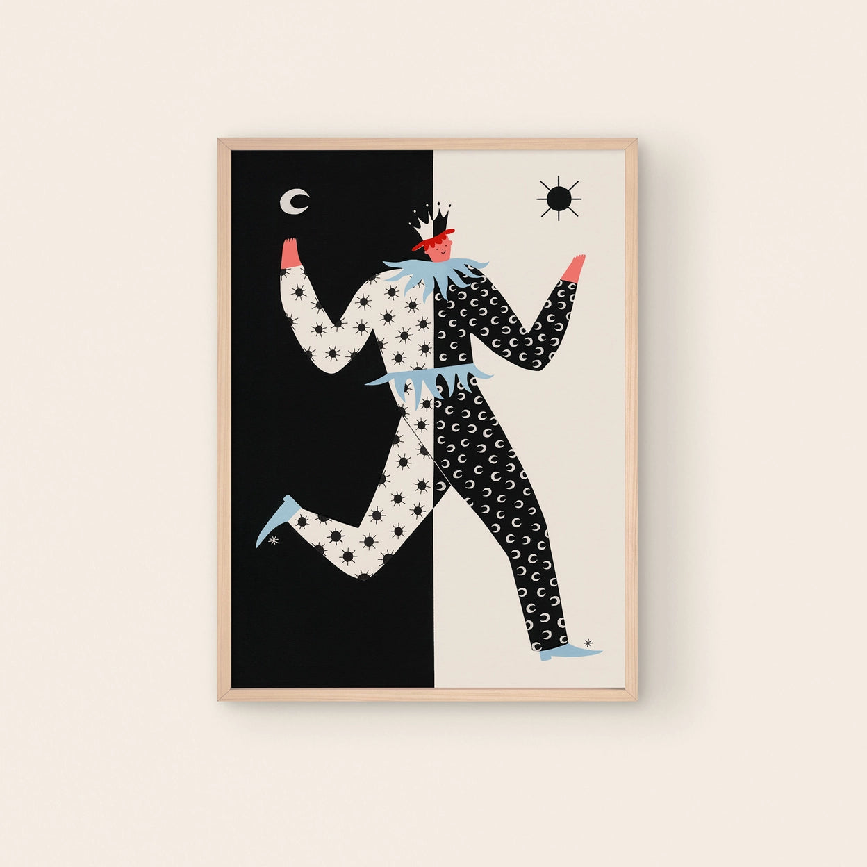 Sun and Moon Man Art Print | A4