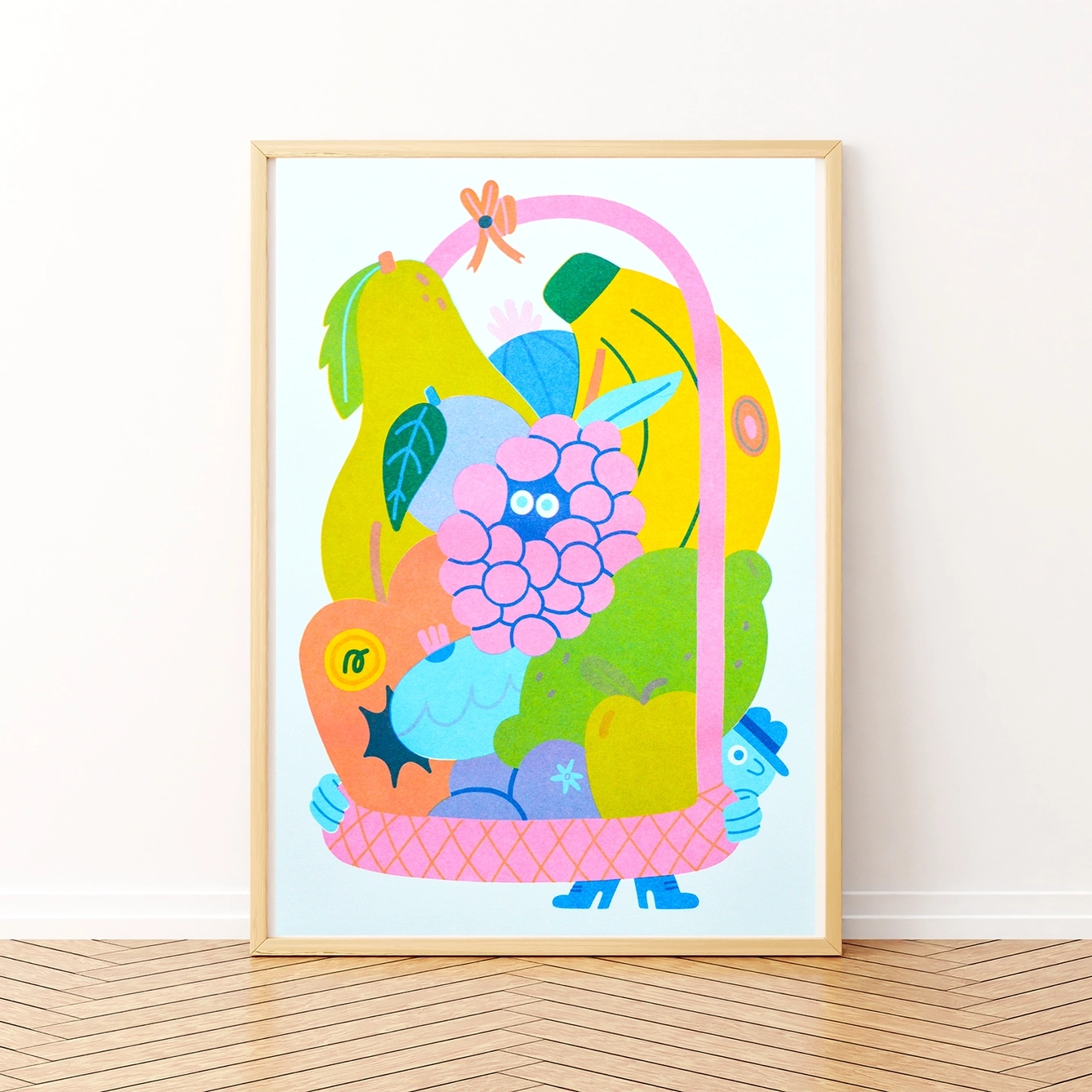 Trojan Fruit A4 Risograph Print