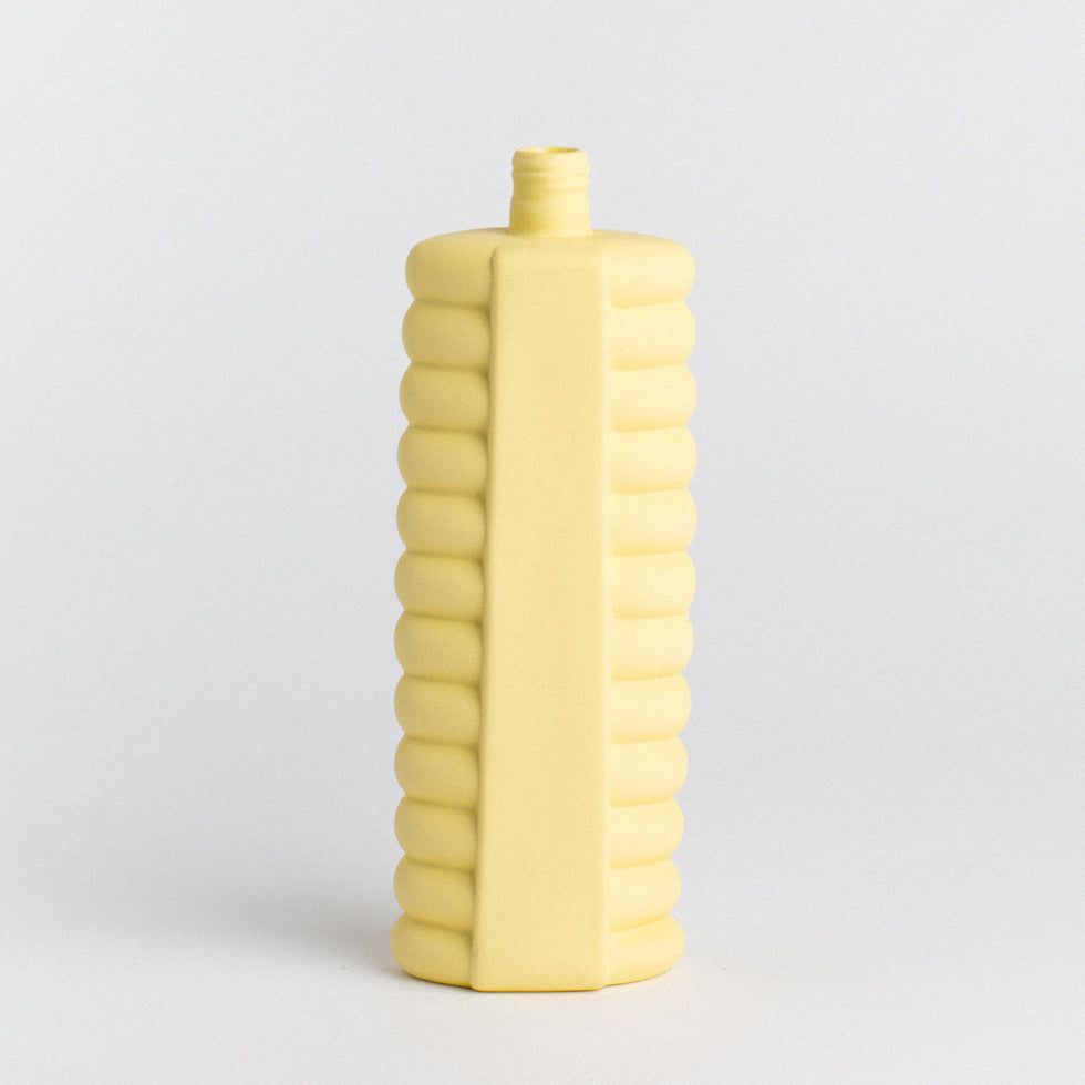 porcelain bottle vase #10 fresh yellow