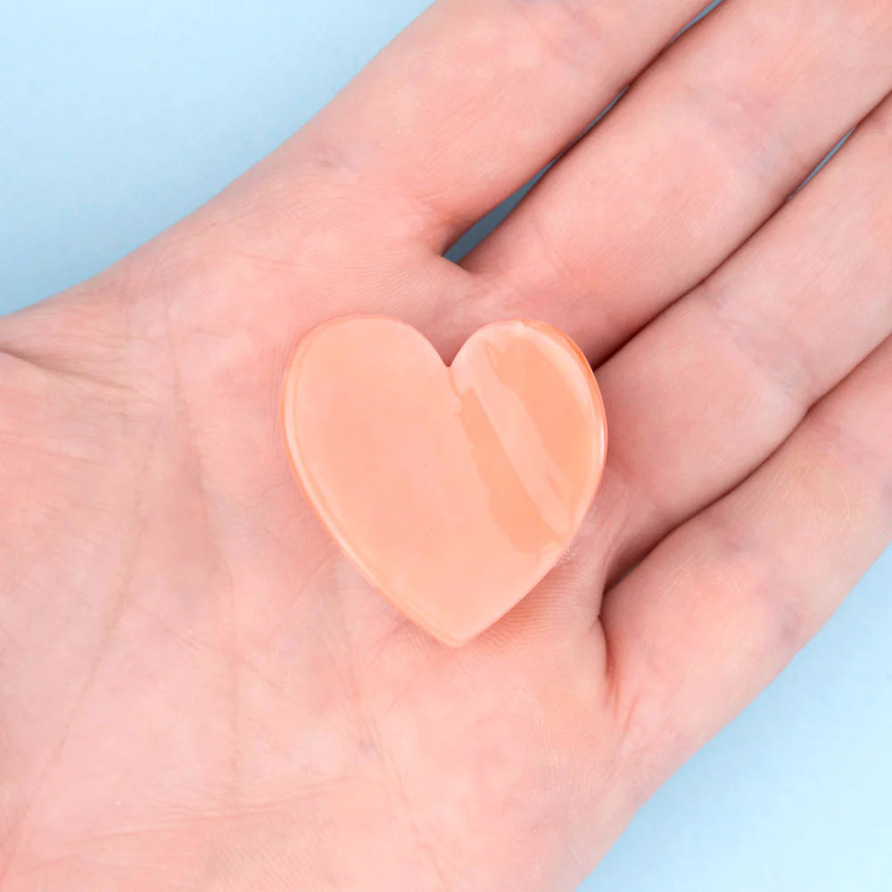 Pink Heart Mini Hair Claw