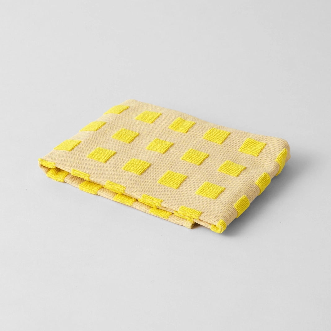 Squares Yellow/Oat Tea Towel