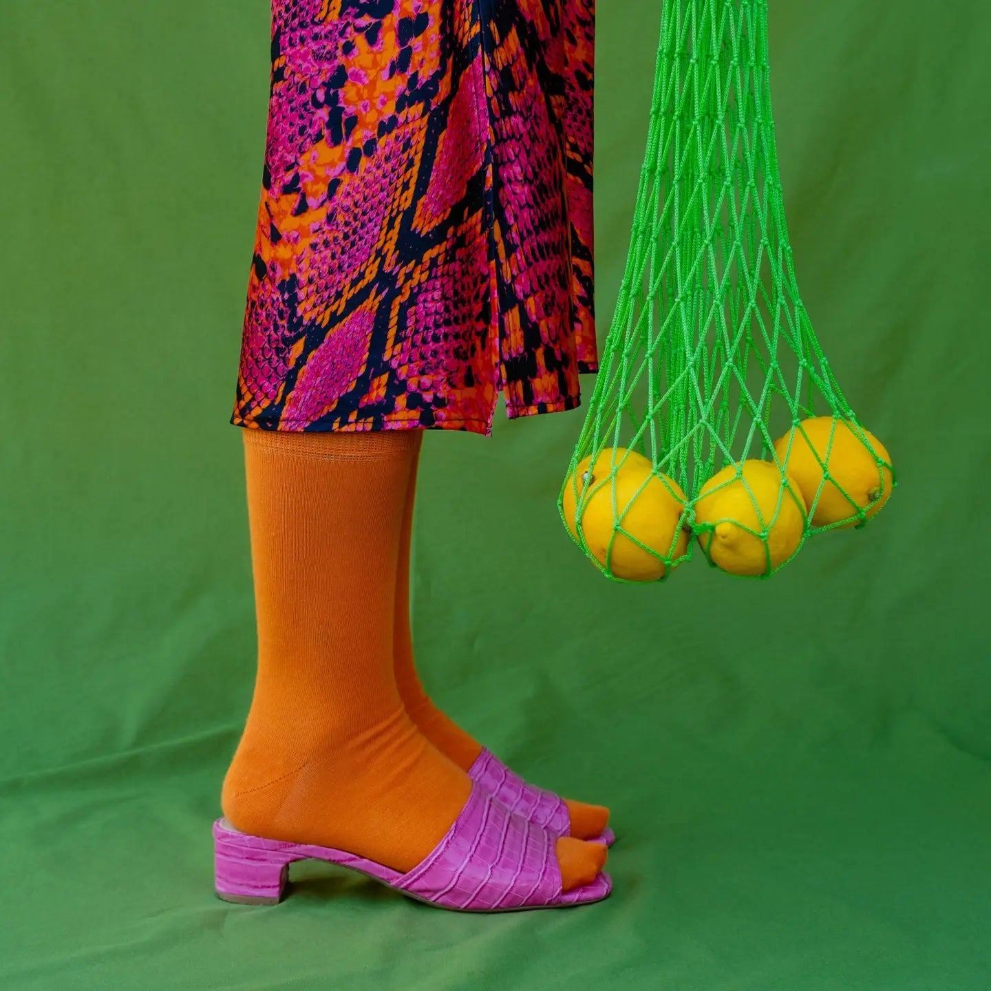 Organic Solid Socks - Orange