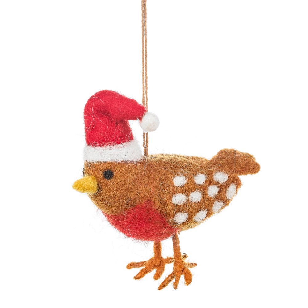 Handmade Felt Christmas Chicken Hanging Felt