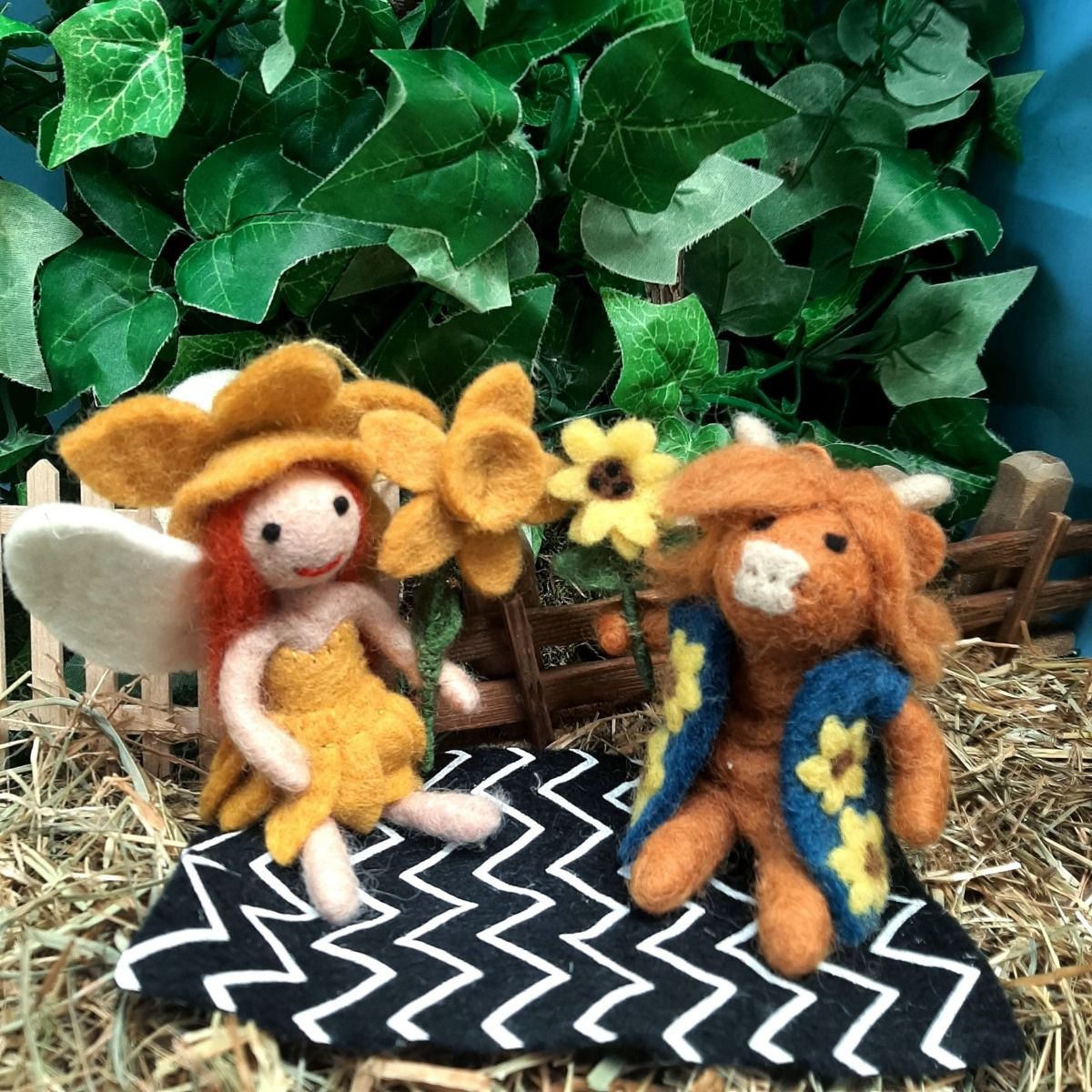 Handmade Harrison the Highland Cow Hanging Felt
