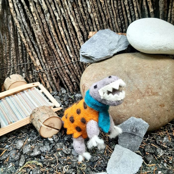 Handmade DINO-mite Dinosaur Hanging Felt