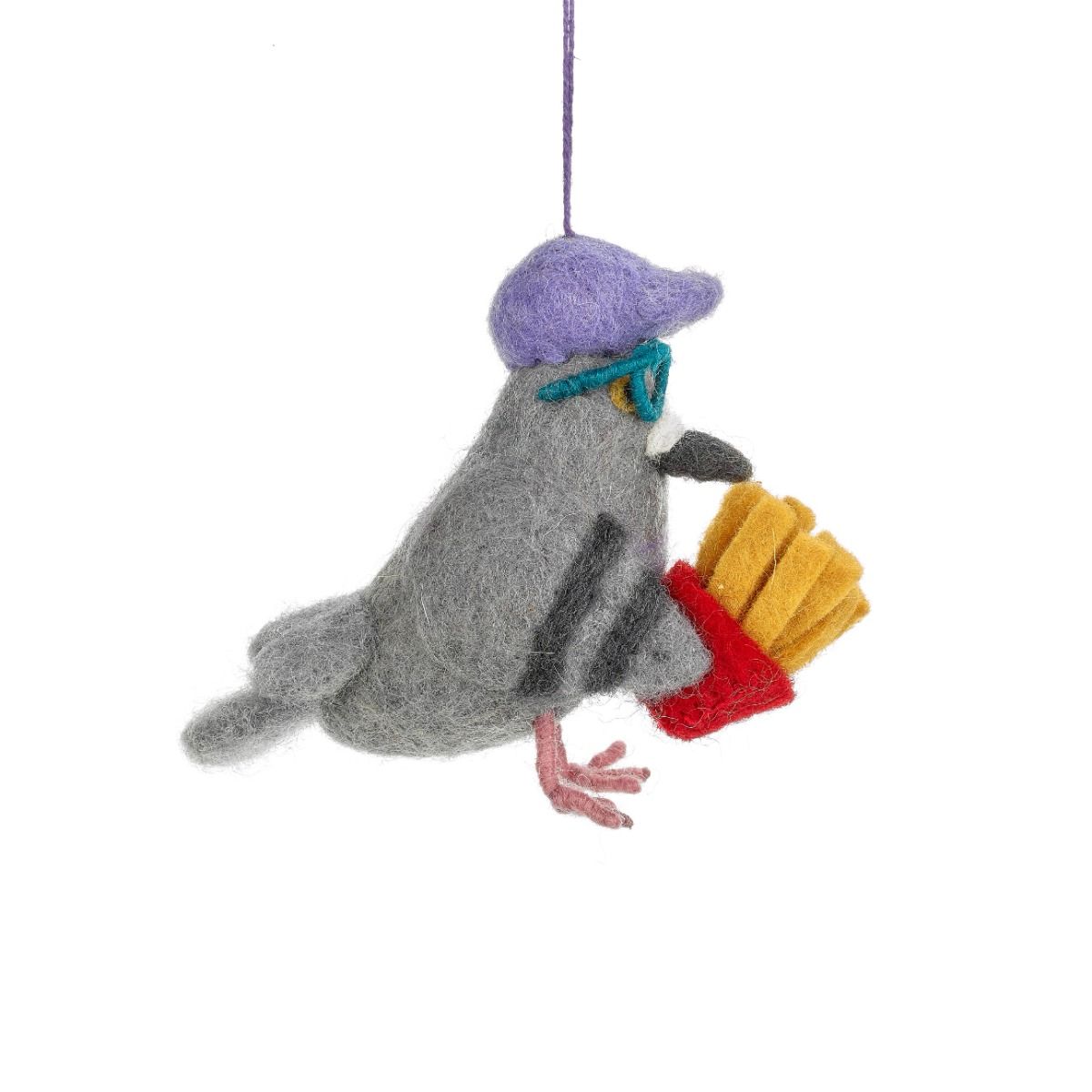 Handmade McPigeon Hanging Felt