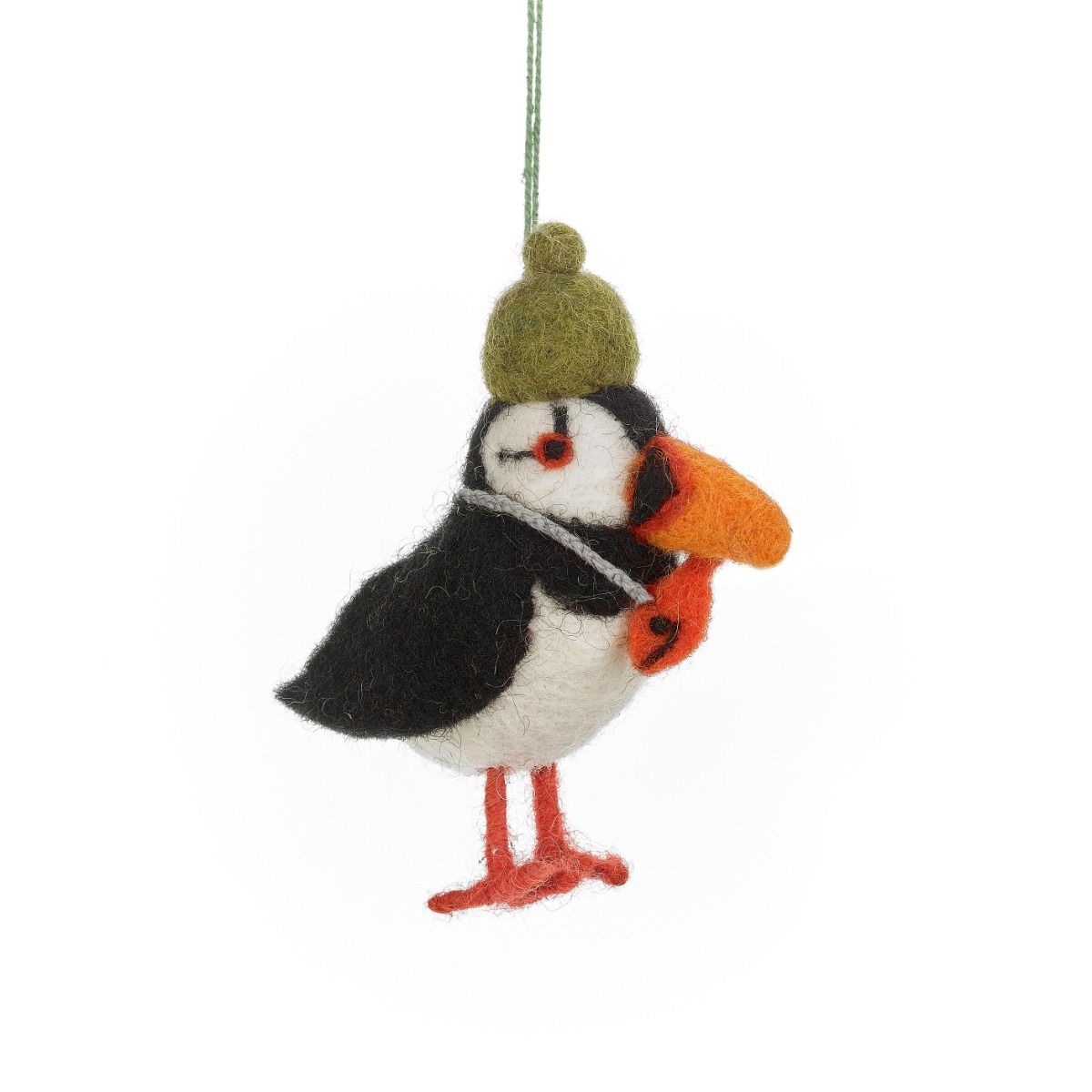 Handmade Paddy the Puffin Hanging Felt