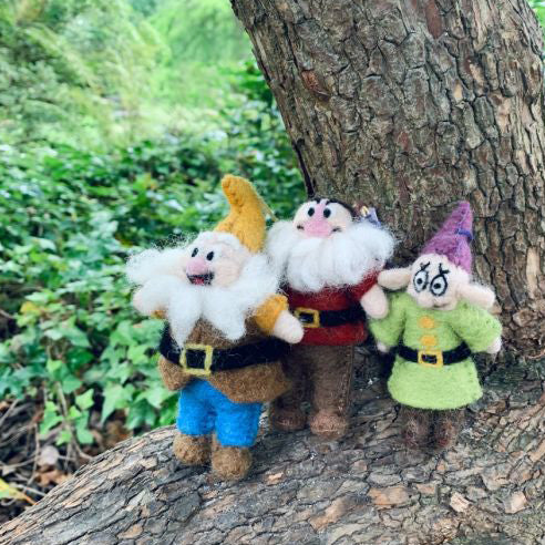 Handmade Felt Grumpy the Dwarf Hanging Fairytale Decoration