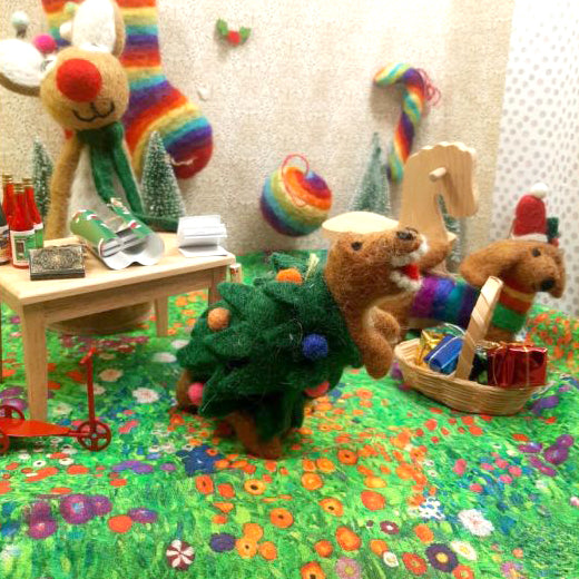Handmade Needle Felt Tree-Rex Hanging Felt
