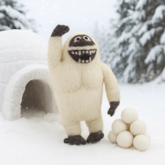 Handmade Yeti Hanging Felt