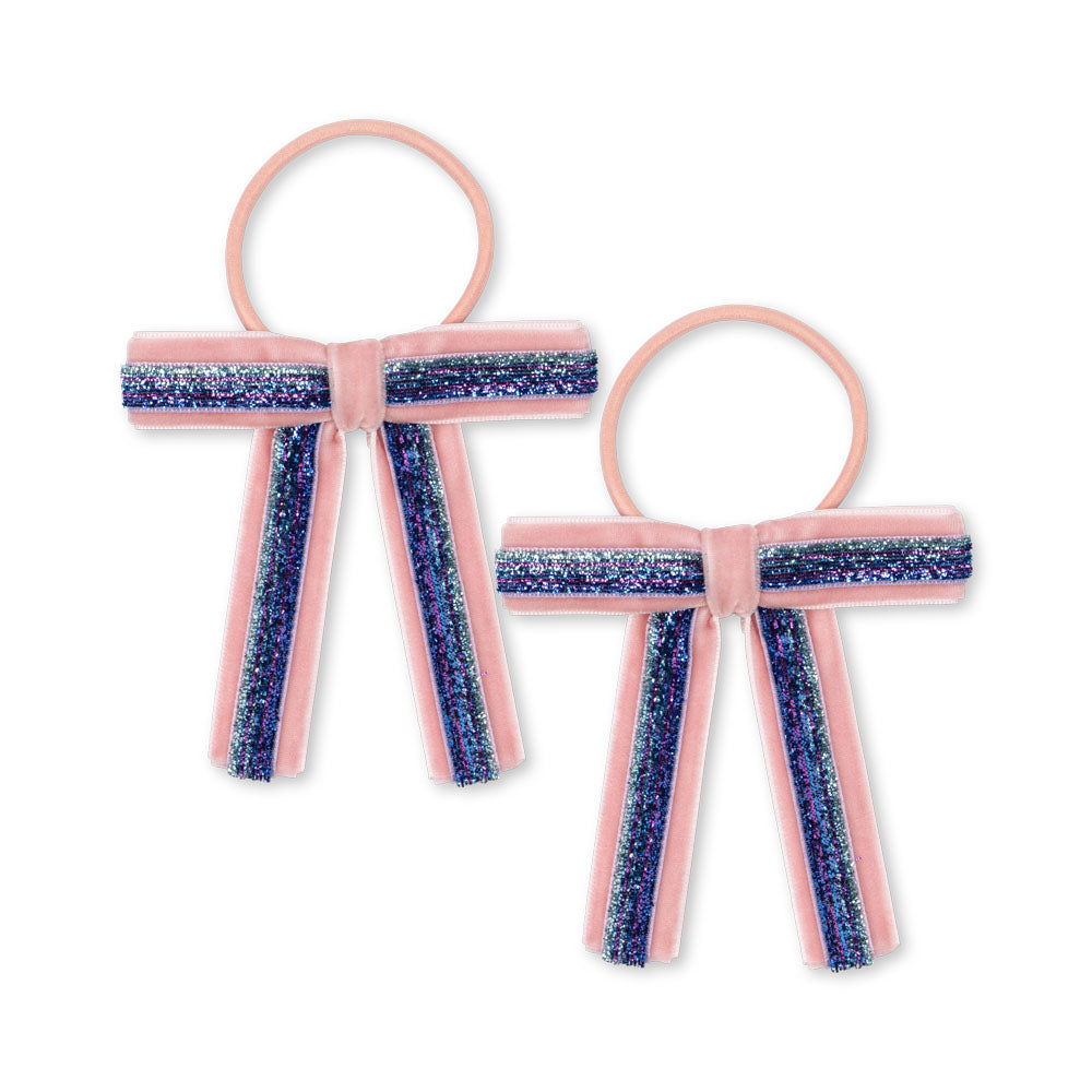 2 PACK VELVET BOW ELASTIC