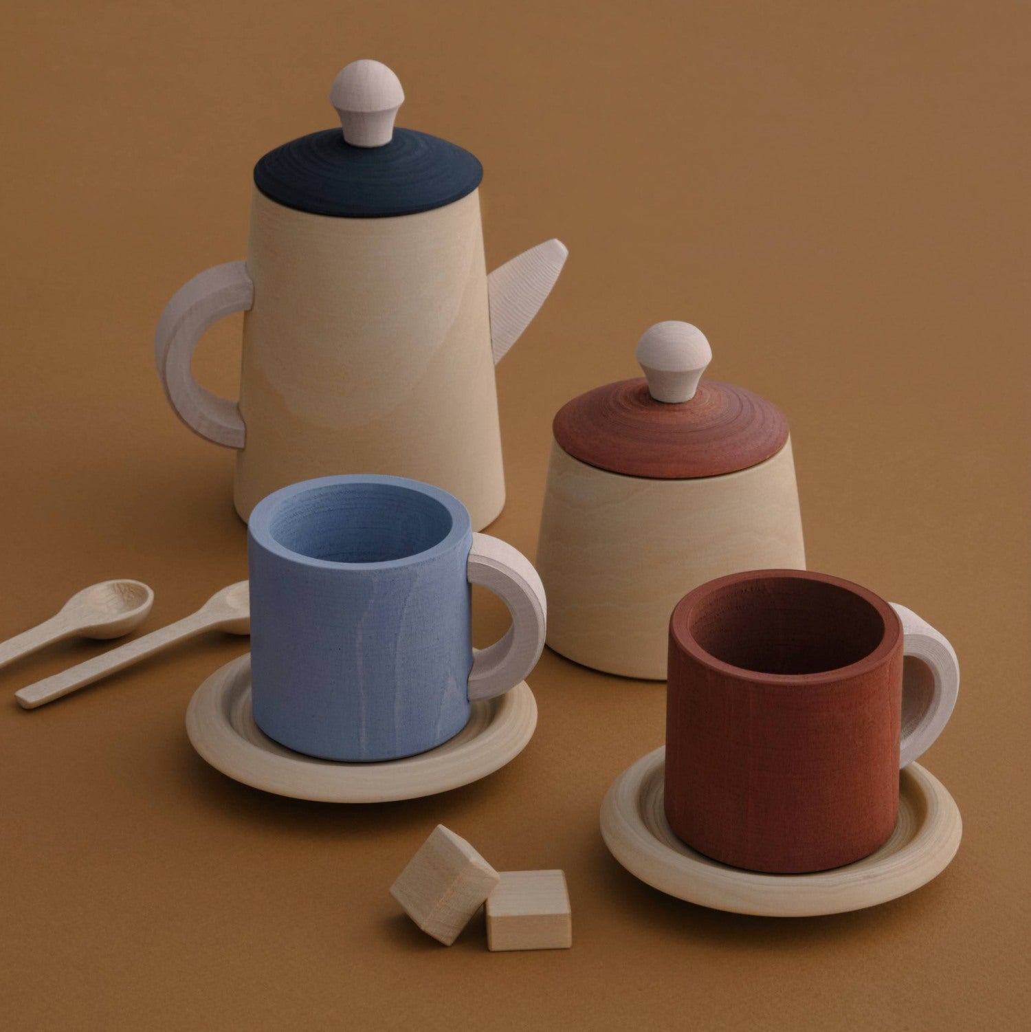 Terra & Blue Tea Set