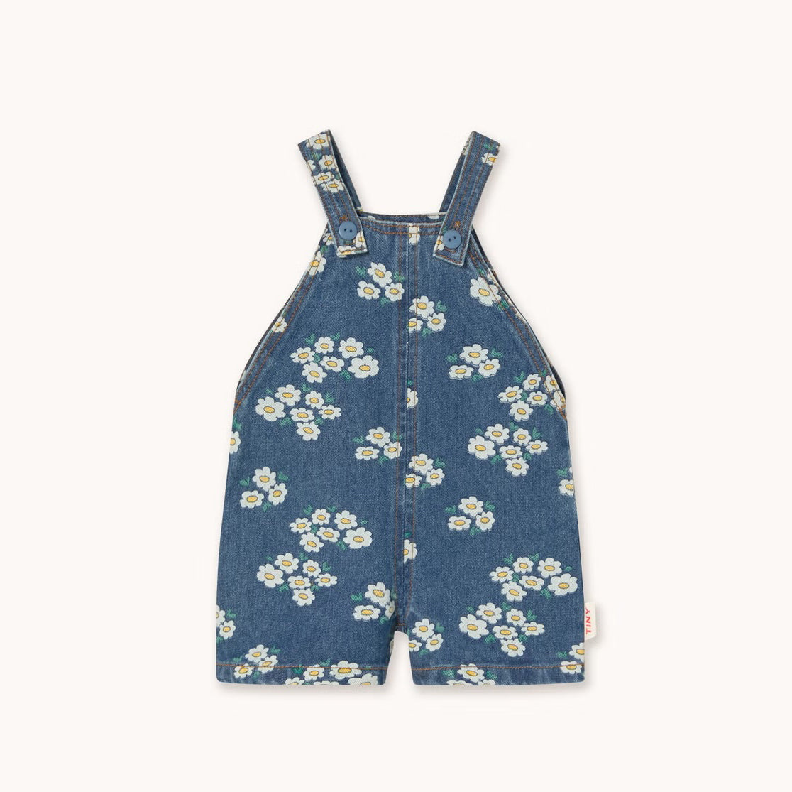 BLOSSOMS DENIM SHORT DUNGAREE