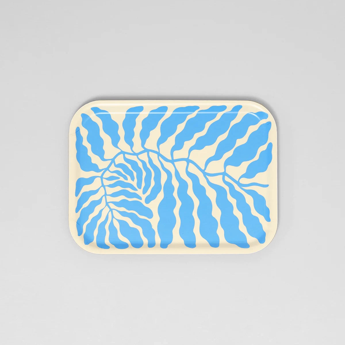 Leaves Spring Light Blue Mini Rectangle Tray