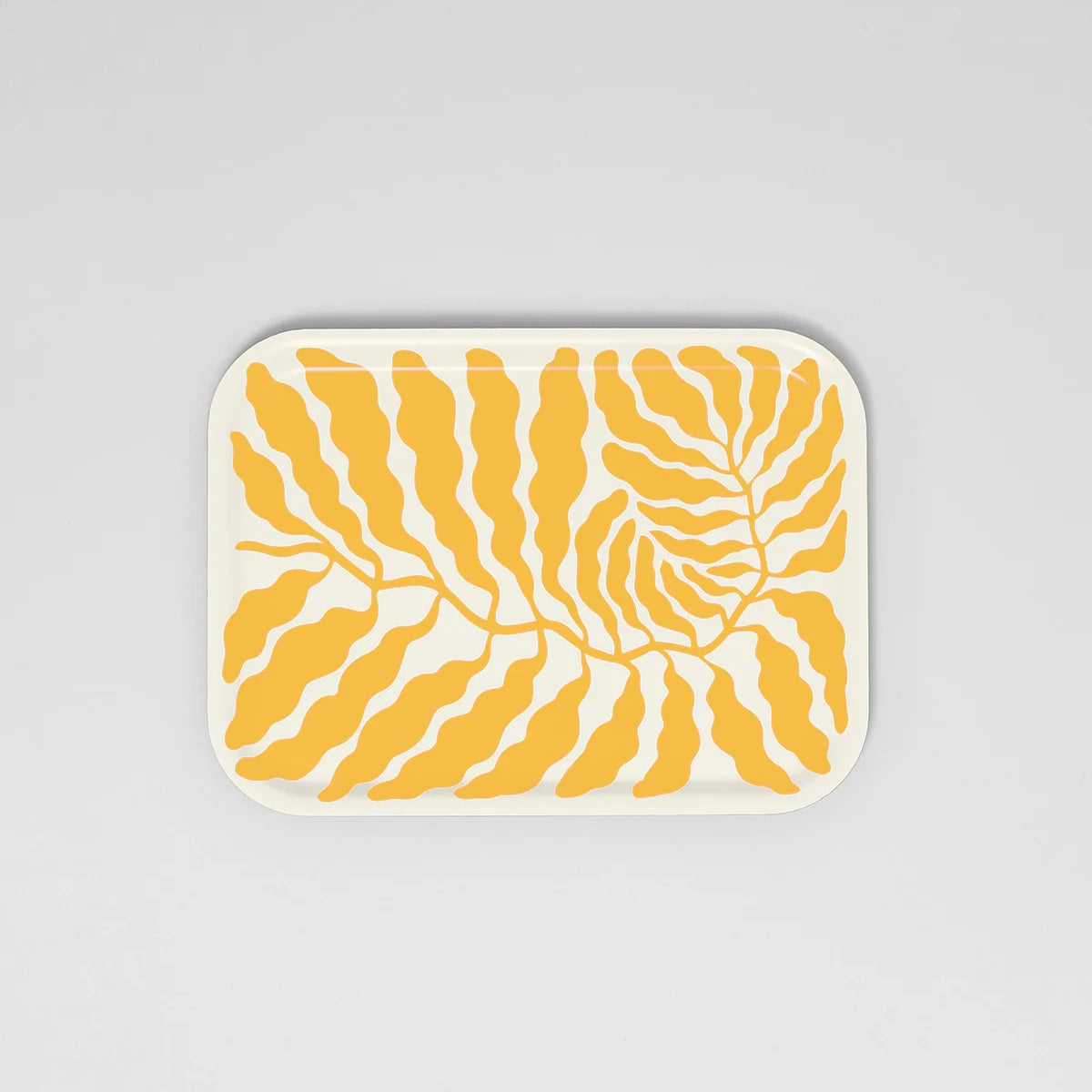 Leaves Spring Yellow Mini Rectangle Tray