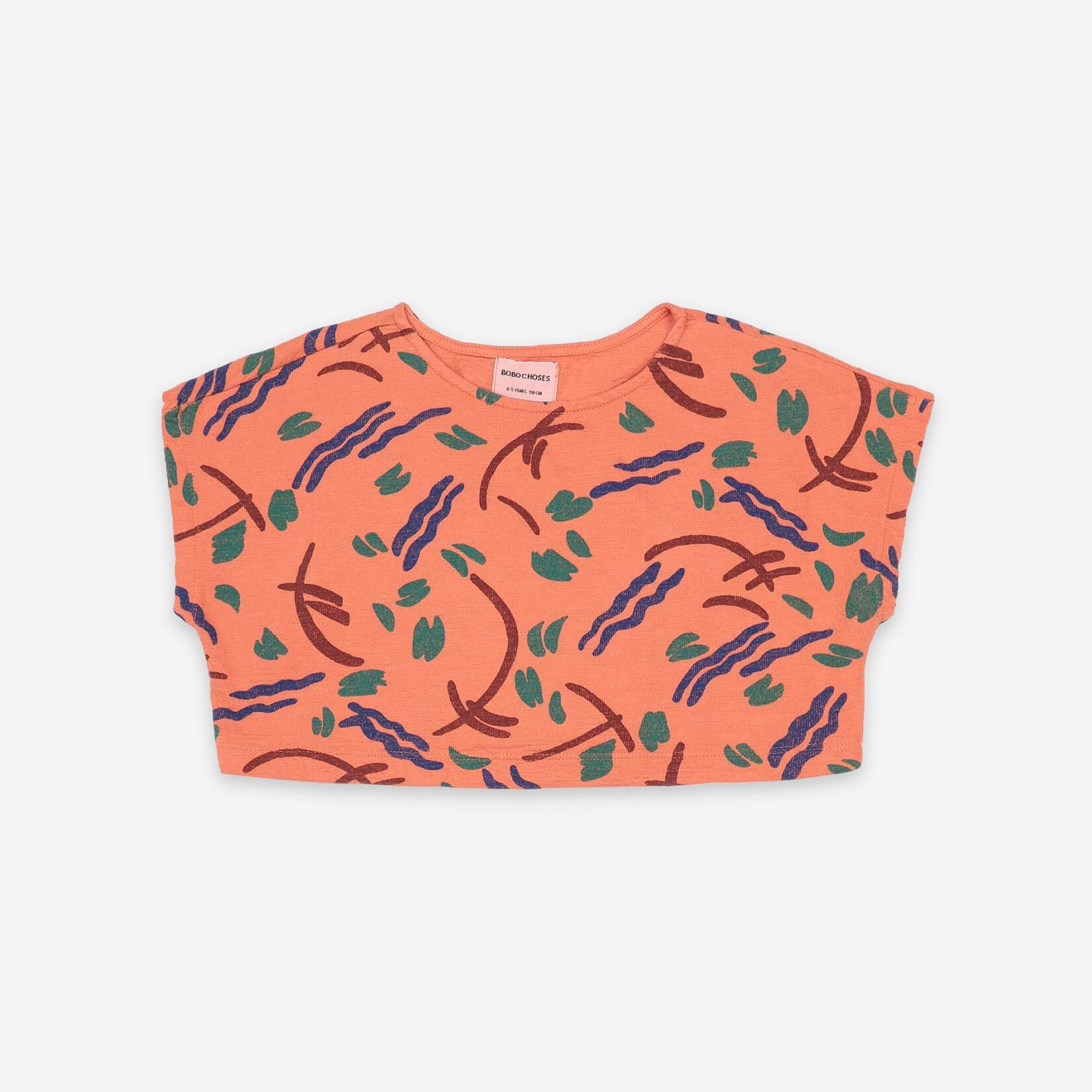 Strokes All Over Cropped Sweatshirt