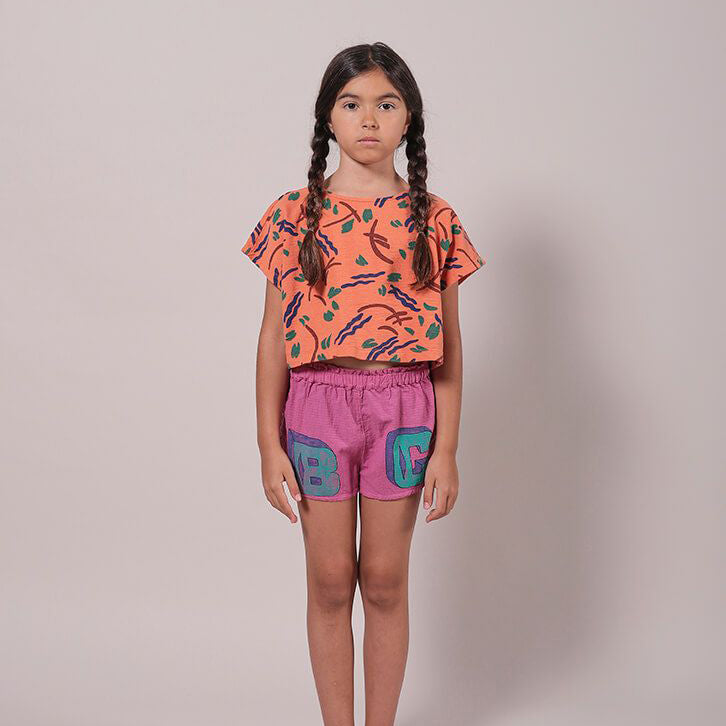 Strokes All Over Cropped Sweatshirt