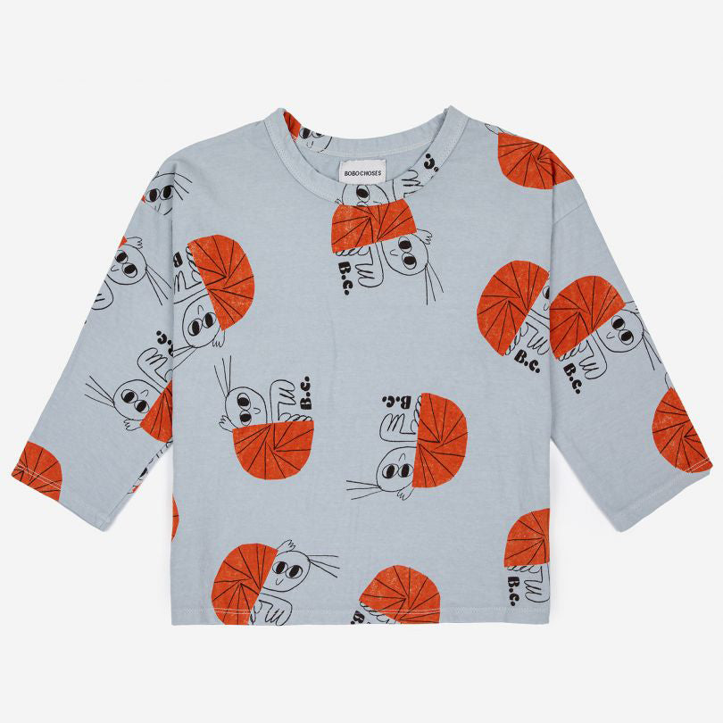 Hermit Crab all over long sleeve T-shirt