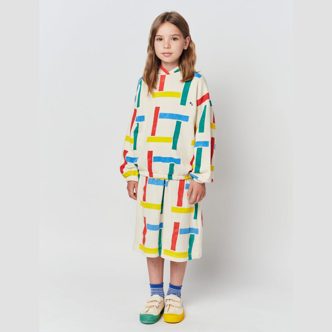Multicolor Beacons midi skirt