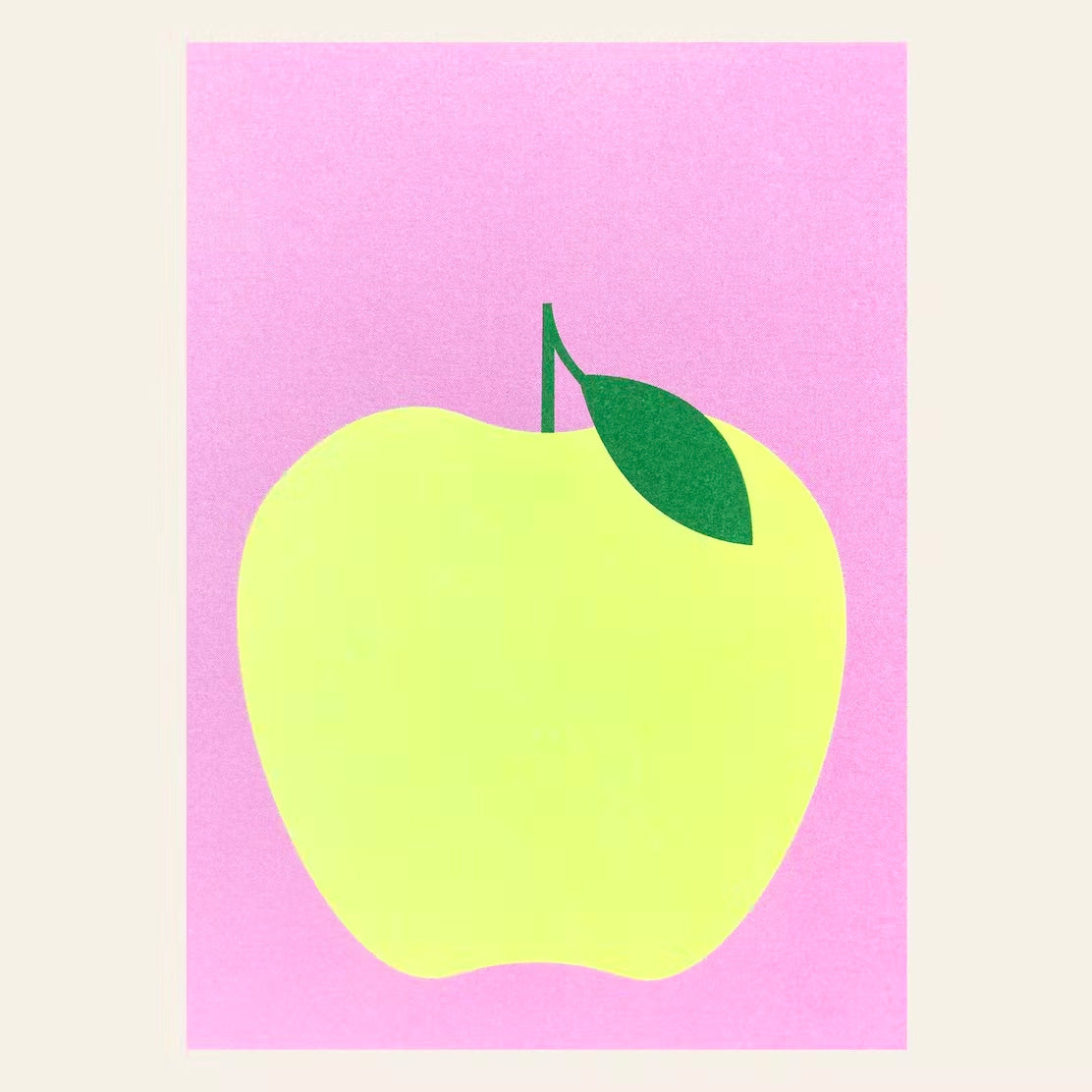 Apple Postcard with Riso Print