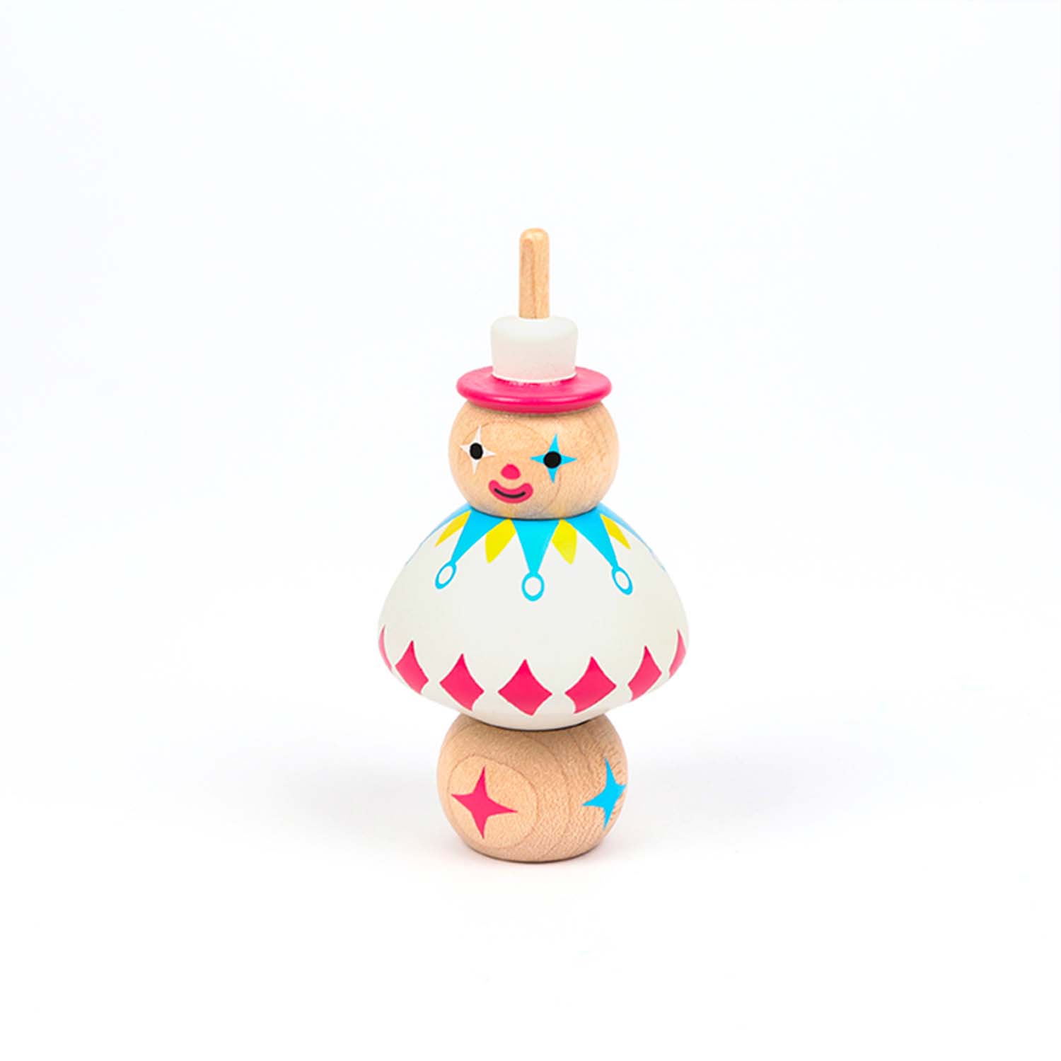 Spinning Top - WHITE CLOWN